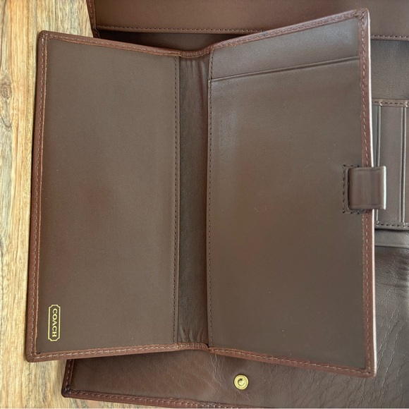 🦋 Vintage Coach Leather Wallet with Logo - Picture 3 of 9